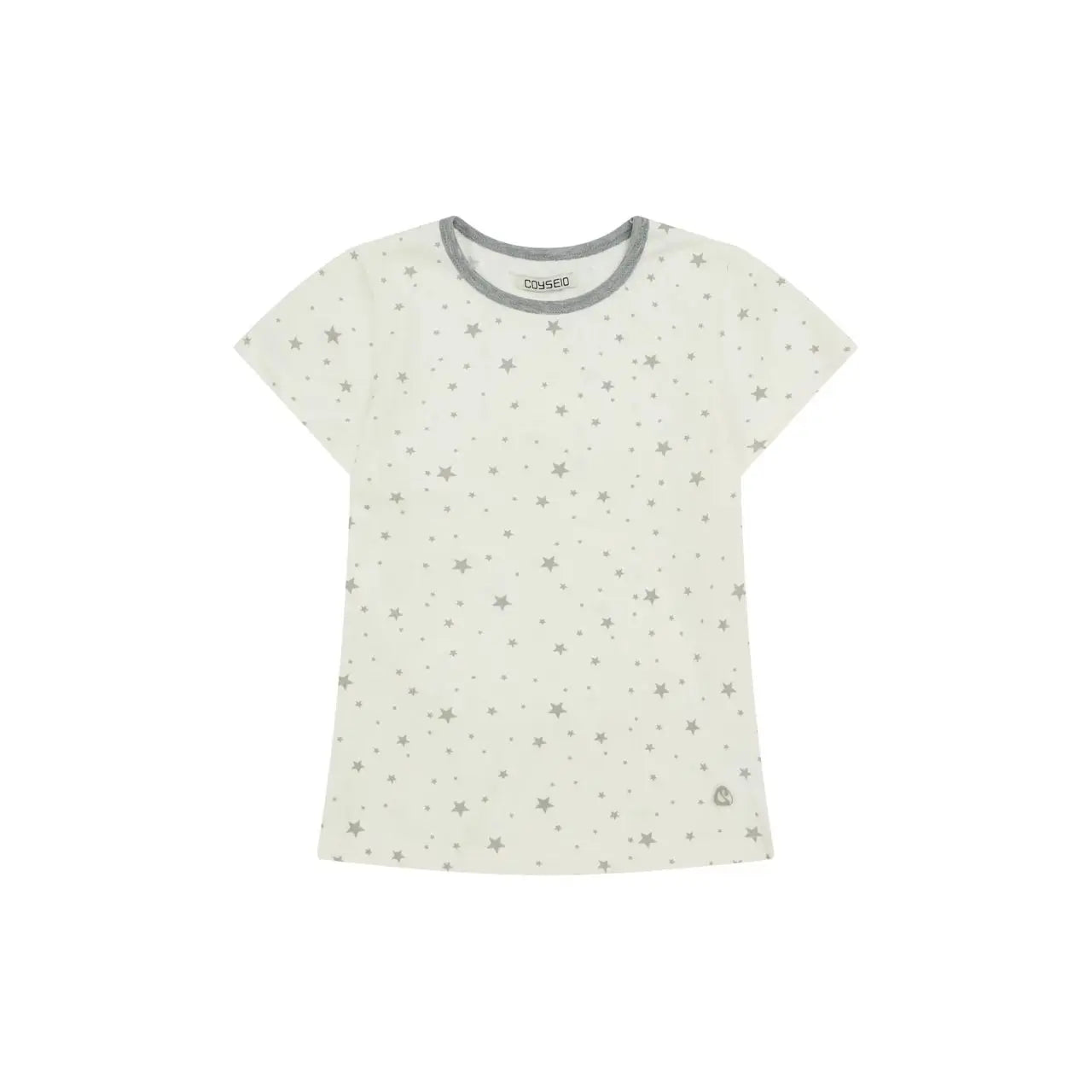 Coyseio Star Printed Short Sleeve Women's New Style Small Cloth Doll Co branded Shoulder Loose T-shirt for Women